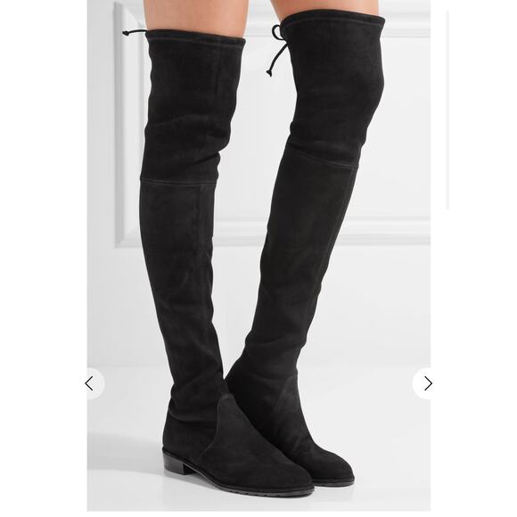 Stuart Weitzman Lowland Lift Thigh-High Stretch Suede Boots Size 8 - Picture 1 of 11
